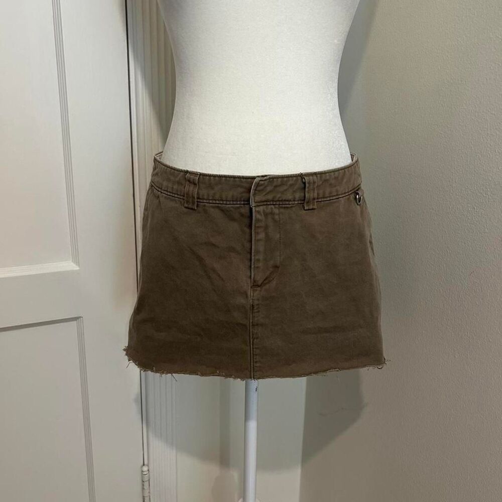 Vintage 2000s khaki brown mini skirt